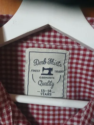 Camisa cuadros niño manga larga