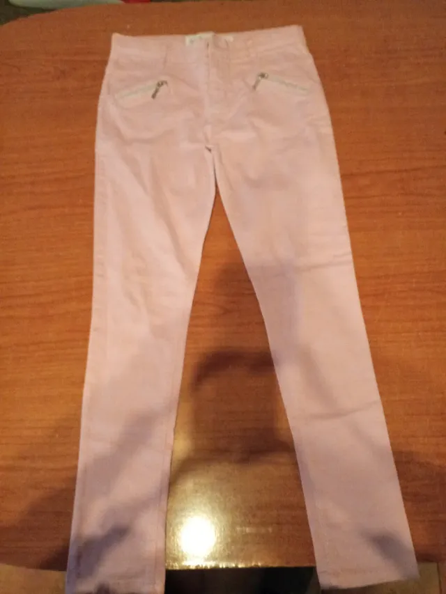 Vaqueros rosas cremallera talla 10-11