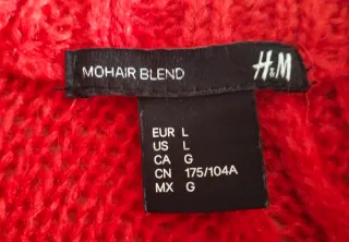Jersey H&M Mohair de color naranja.