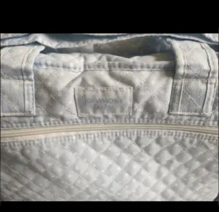 Bolso y mantita de bebé azul