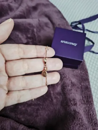 Collar y pulsera Aristocrazy cruz oro rosa