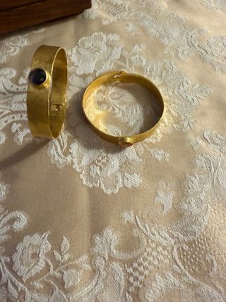 Bracciale ottone con pietra viola