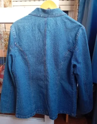 Chaqueta tejana mujer azul