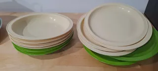 Set 12 piatti plastica campeggio bambini