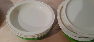 Set 12 piatti plastica campeggio bambini