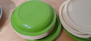 Set 12 piatti plastica campeggio bambini