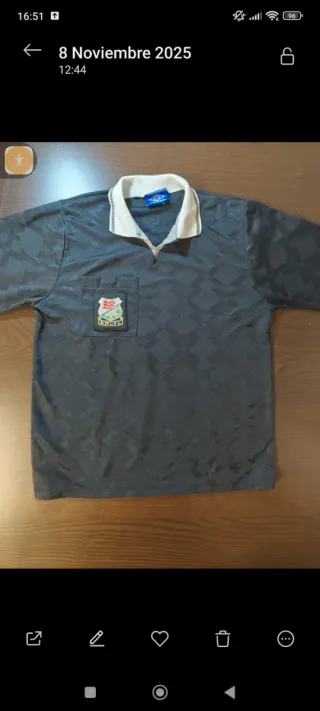 Camiseta Umbro negra Arbitro Vintage Inglaterra