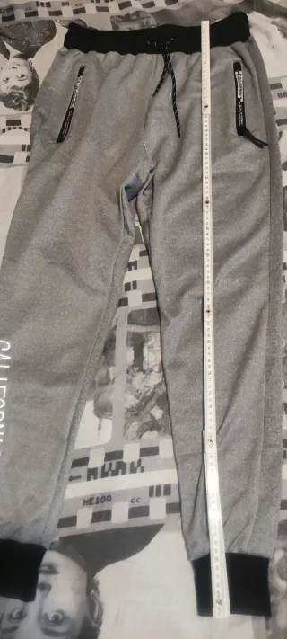 Pantalón XL chándal gris negro