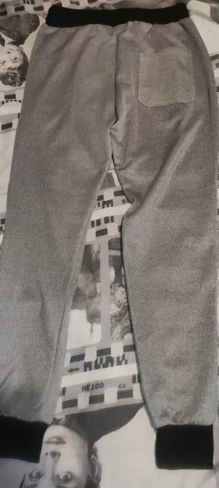 Pantalón XL chándal gris negro