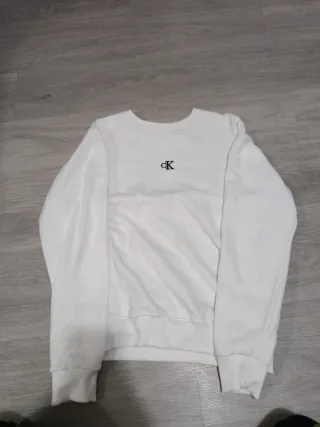 Sudadera Calvin Klein Blanca Logo CK