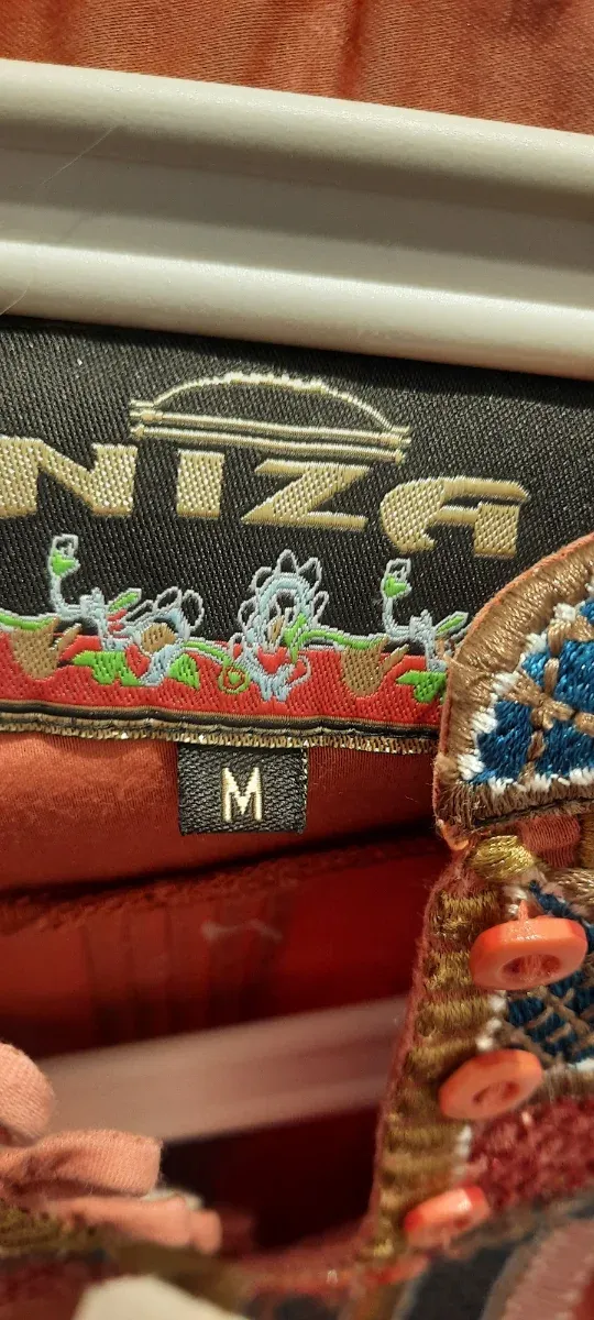 Blusa bordada mujer naranja