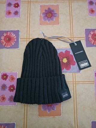 Berretto Uomo Sonny Bono, nero a coste e risvolto