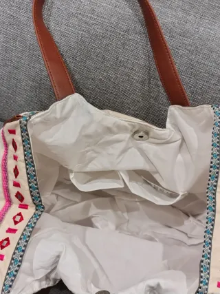 Borsa donna con ricami floreali