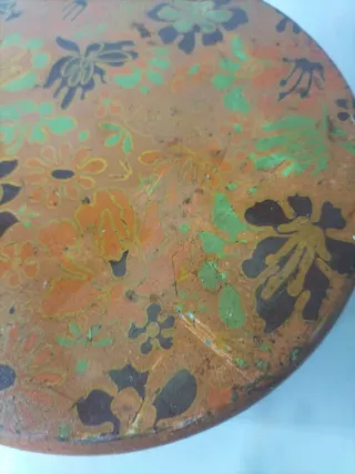 Caja Cola Cao Vintage Floral Naranja