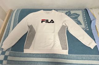 Sudadera Fila Blanca y Gris