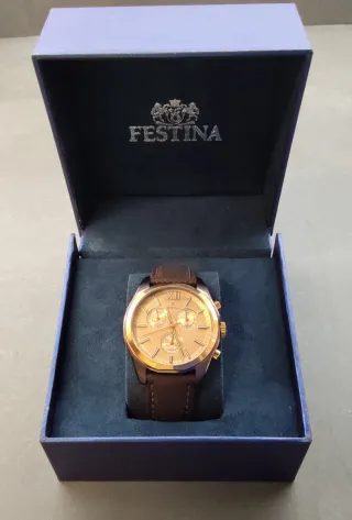 Reloj Festina Dorado y Marrón