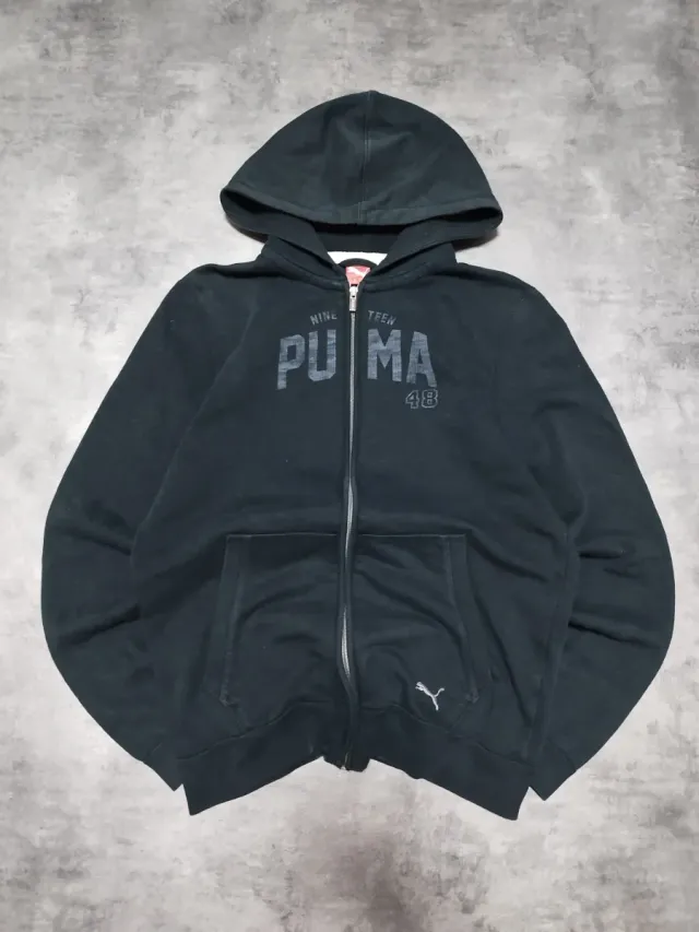 Sudadera Puma Azul Marino con Capucha y Cremallera