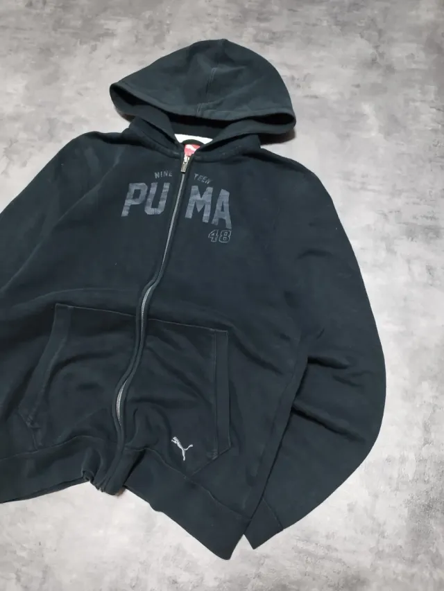 Sudadera Puma Azul Marino con Capucha y Cremallera