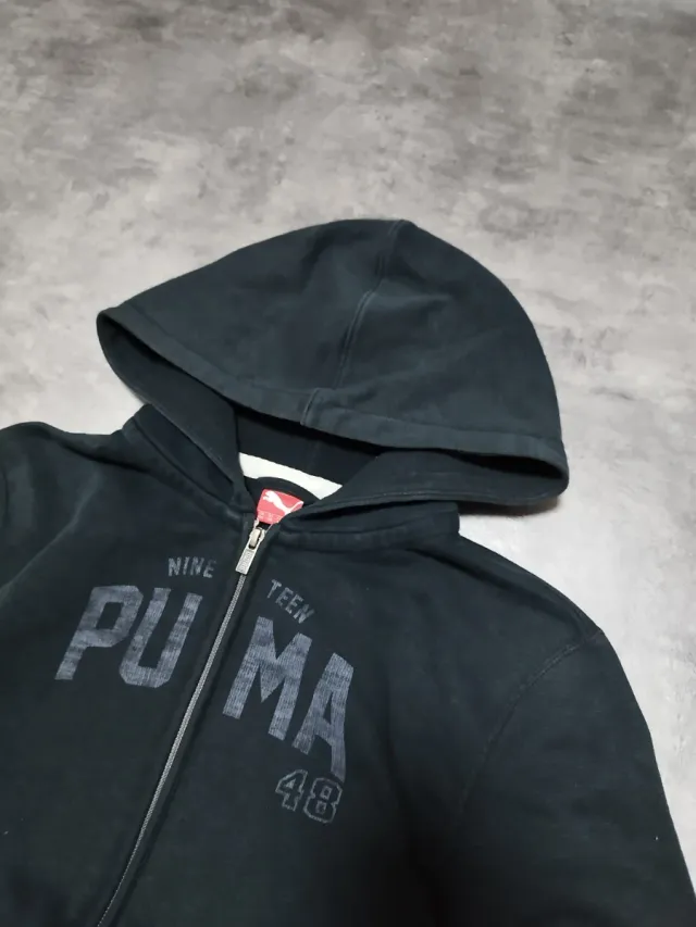 Sudadera Puma Azul Marino con Capucha y Cremallera
