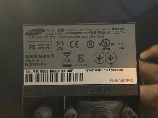 Pantalla Samsung BX2235 22” LED Full HD