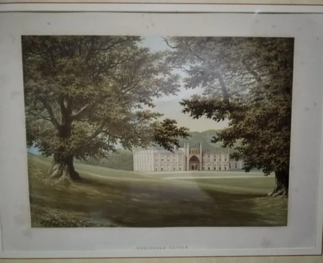 Cromolitografia Inglese Donington Castle 1830