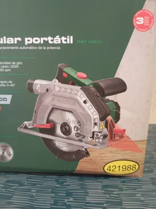 Sierra Circular Portátil Parkside nueva