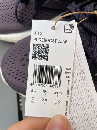 Zapatilla Adidas Pureboost 23. Talla 38 2/3