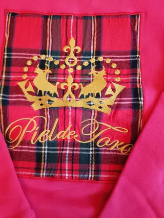 Sudadera Mujer Roja Cuadros