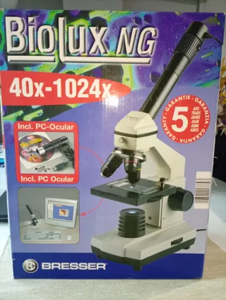 Microscopio Biolux NG con zoom de 40x a 1024x.