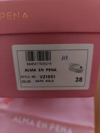 Sandalias Alma en Pena Doradas Nuevas