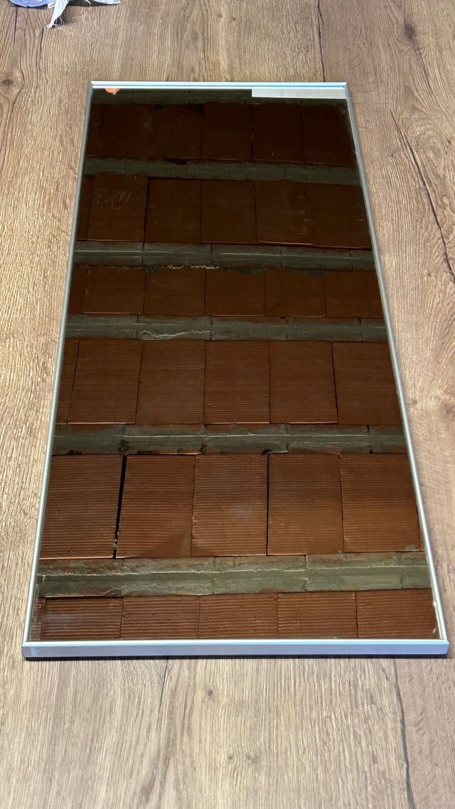 Espejo Rectangular Marco Plateado