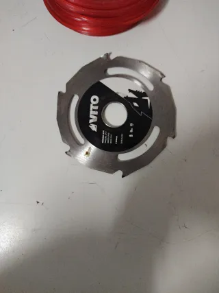 Hilo nylon y disco corte madera nuevos