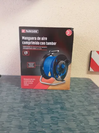 Manguera de aire Parkside con tambor 20 metros