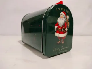 Scatola metallo Babbo Natale 13x7,5x9,5