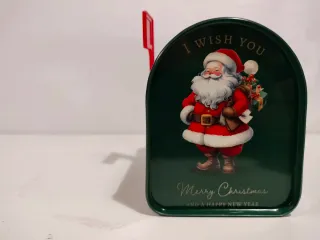 Scatola metallo Babbo Natale 13x7,5x9,5