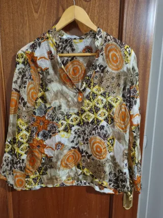 Camisa Zendra Transparente Estampada