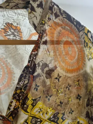 Camisa Zendra Transparente Estampada