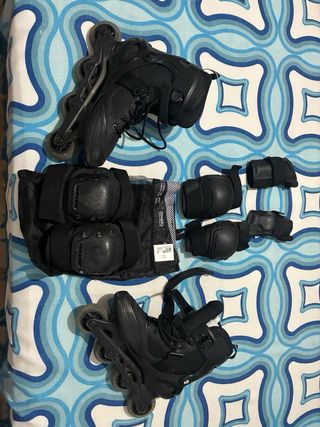 Kit Patinaje Patines y Protecciones Oxelo