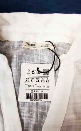 Camisa Pull&Bear Blanca Talla XS