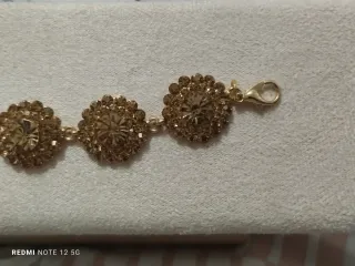 Pulsera Flores Chapado Oro