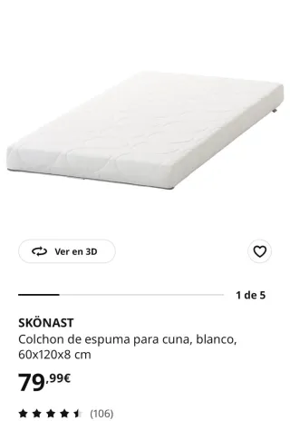 Cuna de bebé blanca