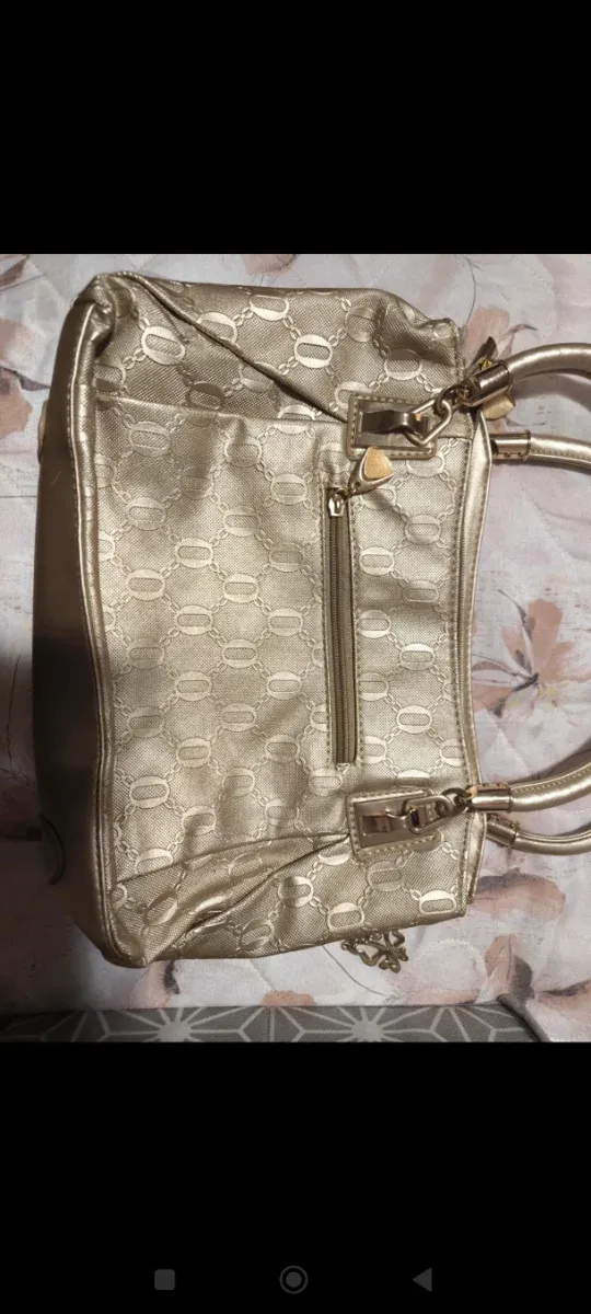 Borsa a spalla oro + mini pochette