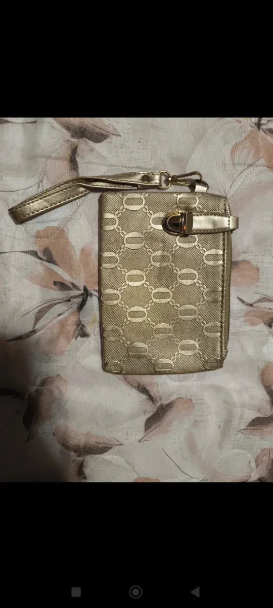 Borsa a spalla oro + mini pochette