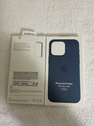 Cover iPhone 16 Pro Max Silicone MagSafe Blu