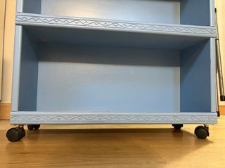 Cocinita de juguete artesanal azul