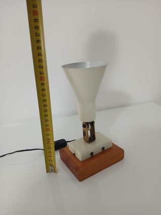 Coppia Lampade Cono Legno Metallo