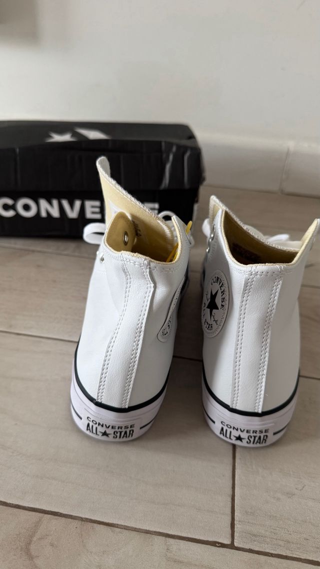 Botas Converse Cuero Blancas Talla 38