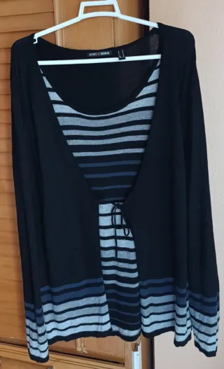 Jersey Punto Roma Negro y Rayas