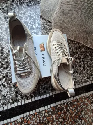 FRUE Scarpe Donna Beige/Argento Tg 39