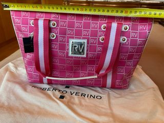 Bolso Roberto Verino Rosa y Blanco